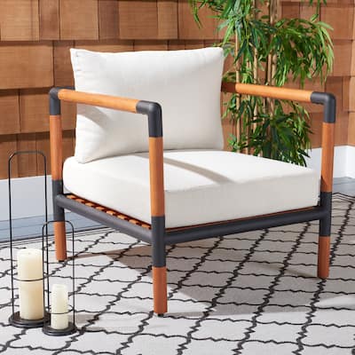 SAFAVIEH Couture Imo Patio Chair - 32 In W x 33 In D x 26 In H - 32W x 33D x 26H