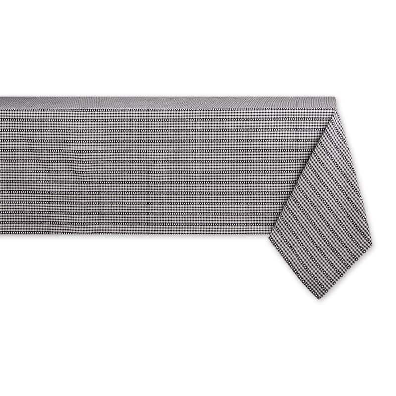 Black Farmhouse Gingham Tablecloth 52x52 - 52x52 - Black 52x52