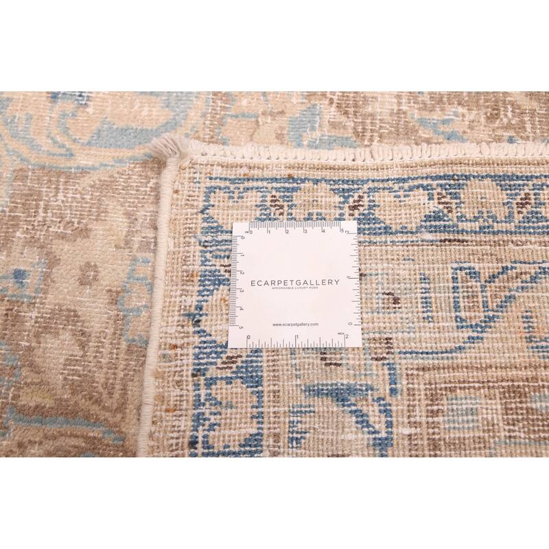 ECARPETGALLERY Hand-knotted Antalya Vintage Beige Wool Rug - 9'7 x 11'2
