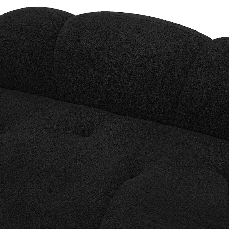 Floor Couch, Modern Loveseat Sofa, Lazy Sofa Round Floor Sofas, Cloud Memory Foam Boneless Couches for Living Room, Apartment
