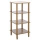 preview thumbnail 12 of 38, SAFAVIEH Home Dilyn 4 Tier Shelving Unit - 16" W x 16" D x 36" H Desert Brown