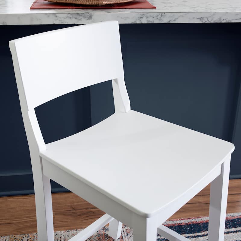 Dahlia Wood 24-Inch Armless Counter Stool (Set of 2)