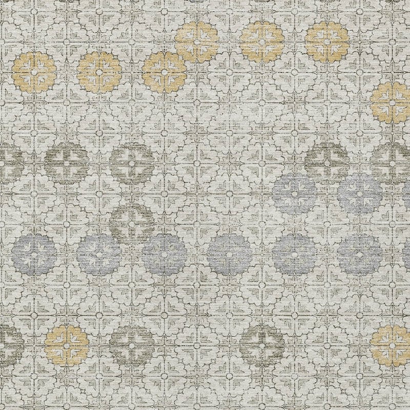 HomeRoots Geometric Transitional Rectangle Outdoor Rug