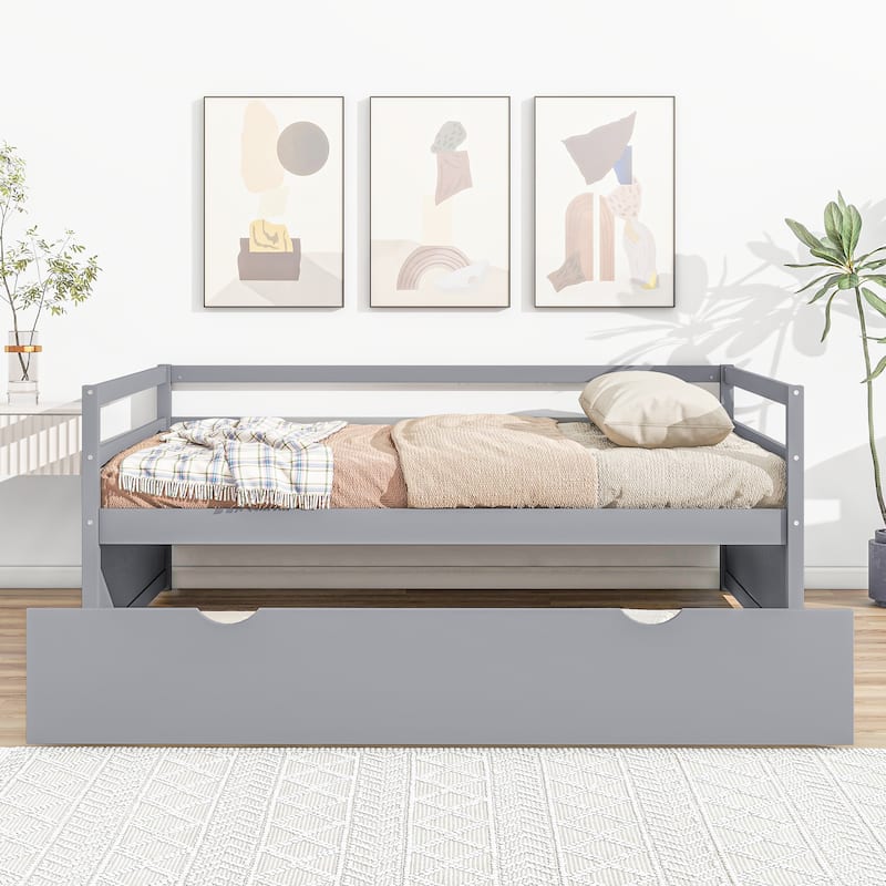 Wood Daybed with Trundle