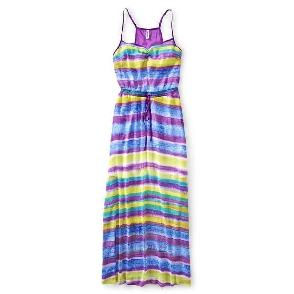 aeropostale maxi dress Solid Scoop-Neck Smocked available now at Camarillo Premium Outlets Show off your summery style in this flowy tiered maxi dress designed with a large front slit and comfy smocked waist Aeropostale Smocked Waistband Spaghetti Strap