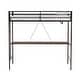 preview thumbnail 9 of 9, Kids and Baby Twin Size Loft Bed with Cinnamon Wood Desk and Closet Rod