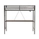 preview thumbnail 9 of 9, Twin Size Loft Bed with Cinnamon Wood Desk and Closet Rod