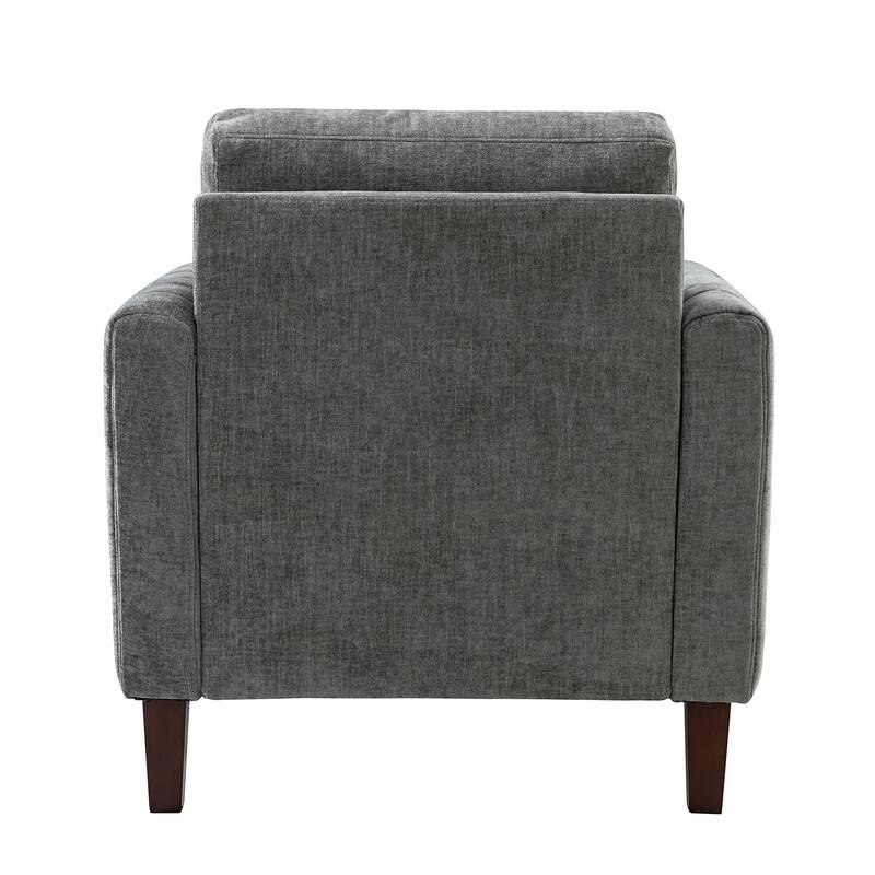 Ganymedes Comfy Accent Club Chair with Wood Base by HULALA HOME