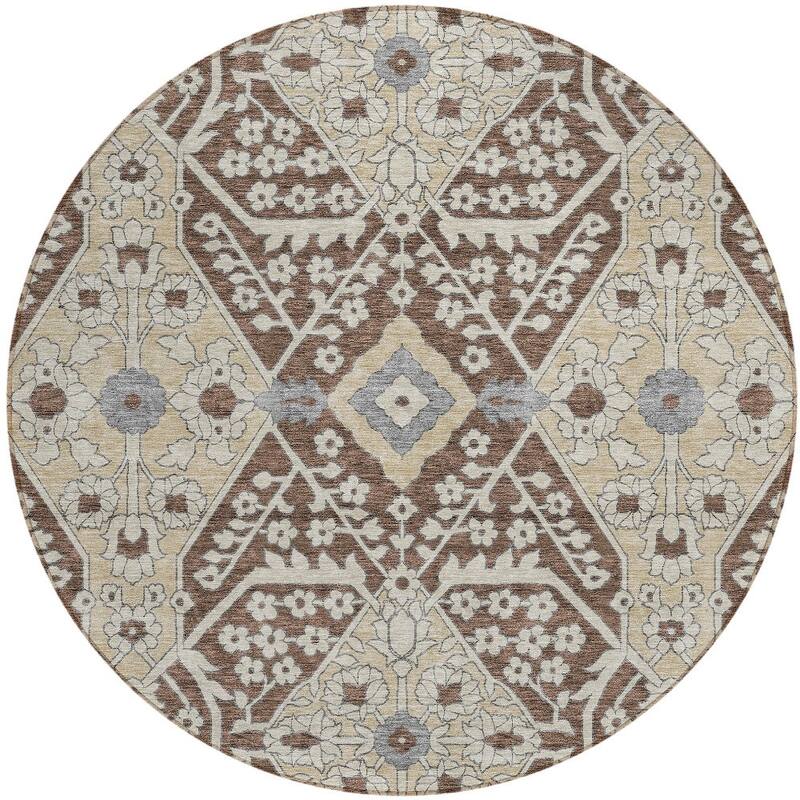 HomeRoots Floral Transitional Rectangle Outdoor Rug