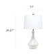 preview thumbnail 10 of 26, 26.25 in. Aqua Ceramic Tear Drop Shaped Table Lamp