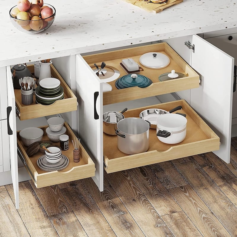 Fully Assembled Soft Close Slide Out Cabinet Drawer for Kitchen