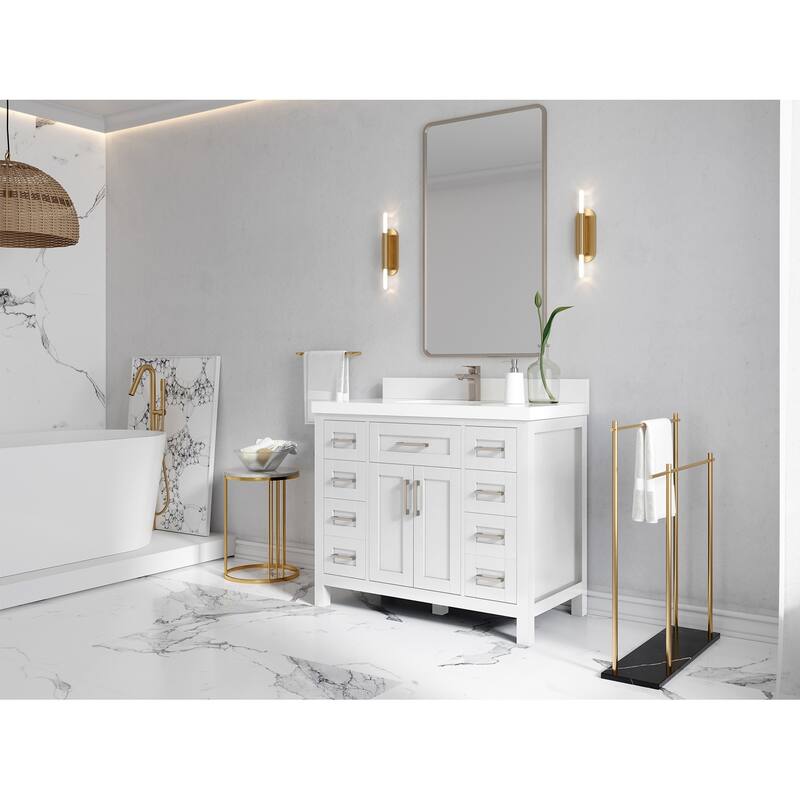 Willow Collections 42 in. W x 22 in. D Cambridge Single Sink Bathroom Vanity with Countertop