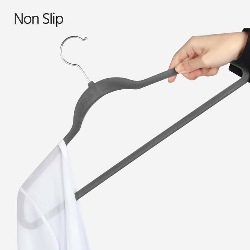 Yaheetech Velvet Flocked Hangers with Cascade Hook (100 Pack)