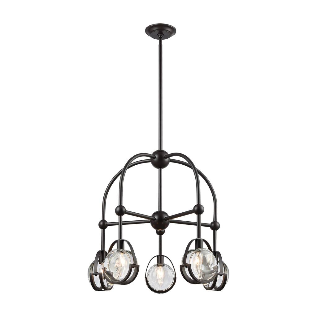 Focal Point 25-inch Wide 5-Light Chandelier in Oil Rubbed Bronze