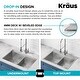 preview thumbnail 87 of 147, KRAUS Kore Workstation Drop-In Stainless Steel Kitchen Sink
