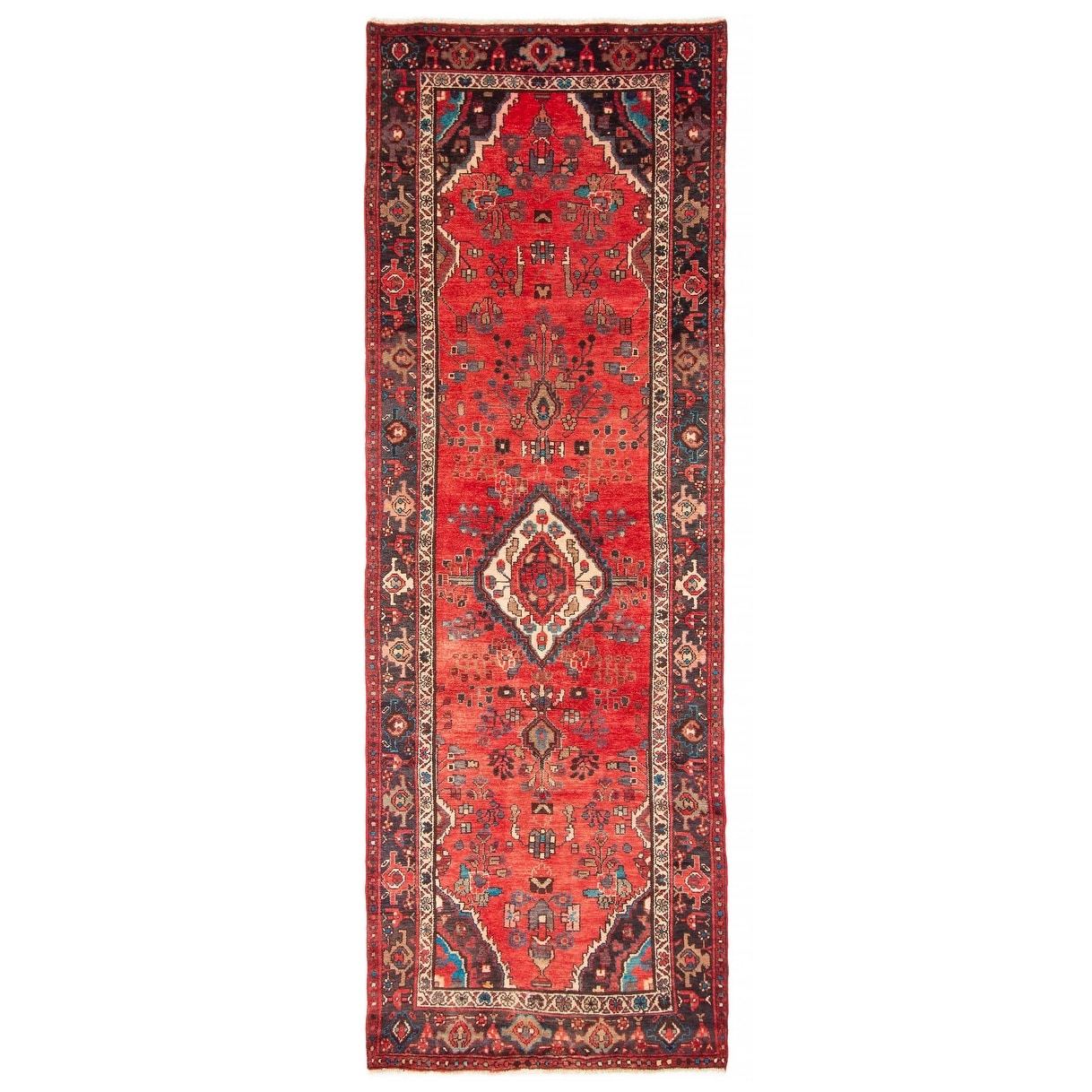 ECARPETGALLERY Hand-knotted Andelz Red Wool Rug - 3'3 x 9'8
