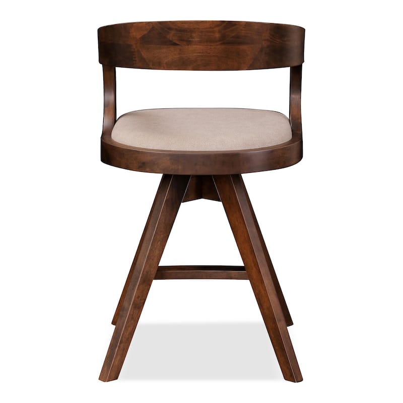 Furniture of America Abigail IX Mid-century Modern Handcrafted Rubberwood Counter Height Dining Chairs (Set of 2)