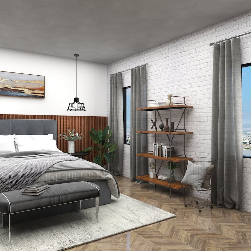 Bronze Metal Farmhouse Storage Cart with With Wheels