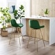 preview thumbnail 28 of 32, Art Leon Modern Swivel Velvet Barstool (Set of 2) Green