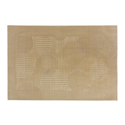 Vinyl Placemat (Bubbles) (Gold) - Set of 12