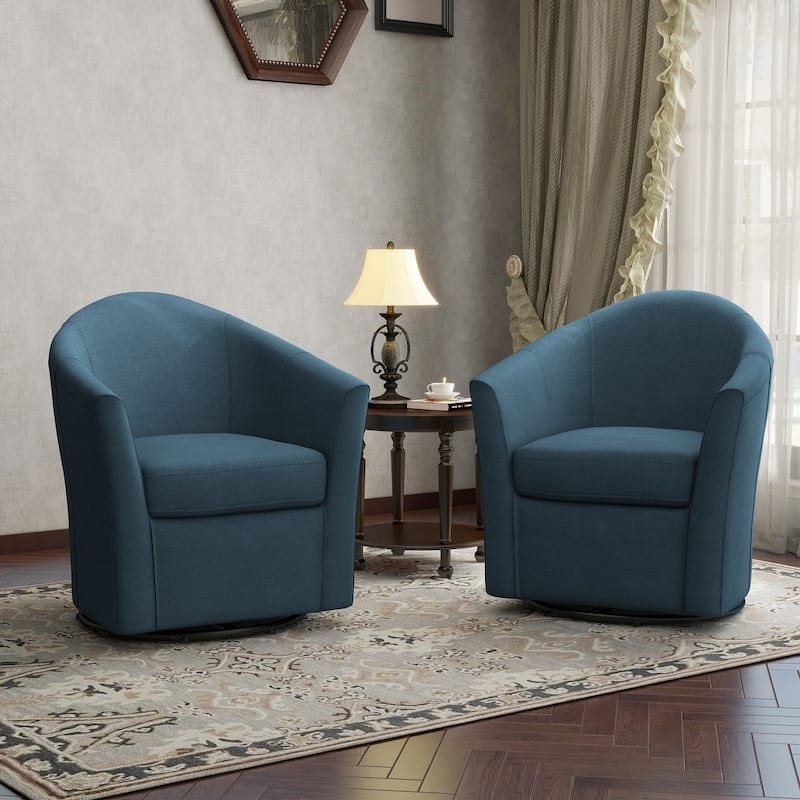 Swivel Accent Chair with Metal Base - 30.7"W x 29.9"H x 27.5"D