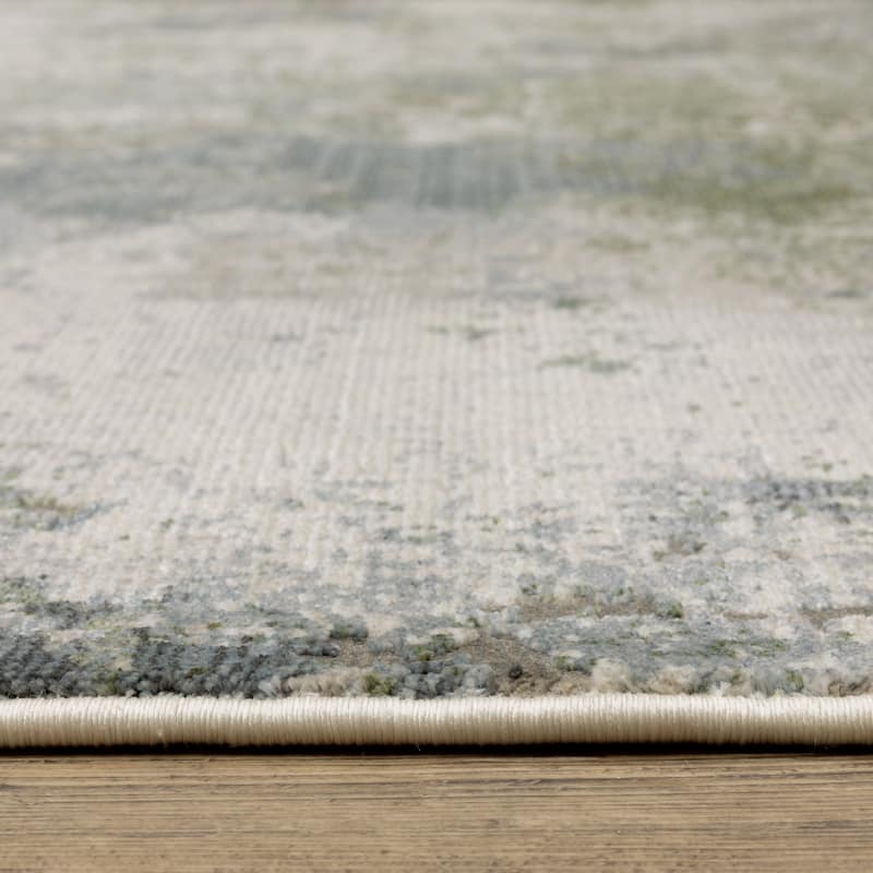 Style Haven Caldon Contemporary Abstract Blue Area Rug