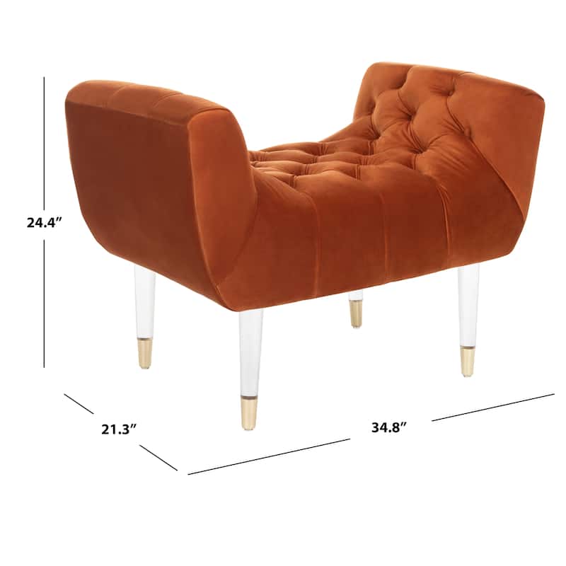 SAFAVIEH Couture Hedie Tufted Acrylic Bench - 35Wx21Dx24H