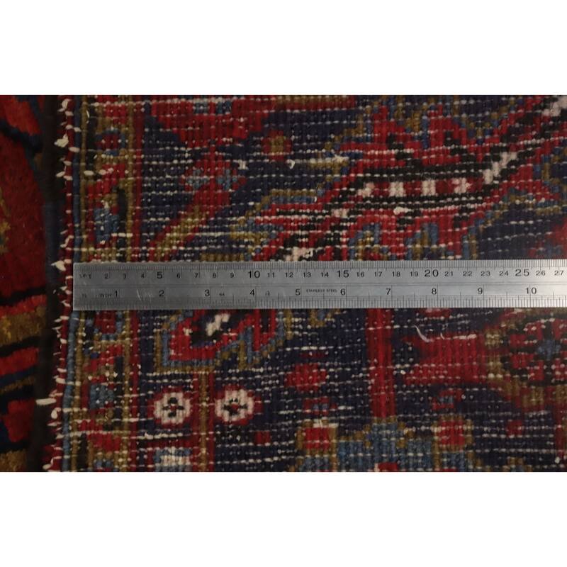 Hand Knotted Oriental 100% Wool Carpet Traditional Medallion Red Heriz Area Rug - 12' 7'' X 9' 8''