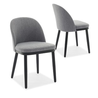Ora Maison Modern Fabric Upholstered Dining Chairs – Set Of 2/4/6, Solid Wood Legs