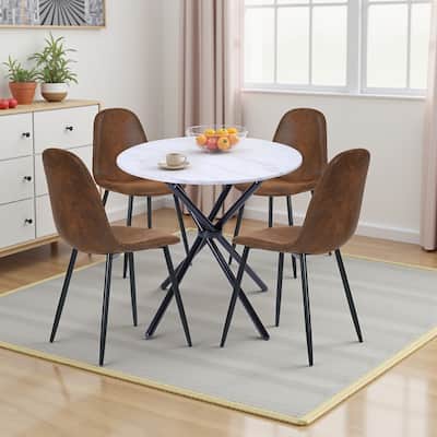 Round Folding Table - Modern and Elegant Design for Home, Dining room, Office, and Outdoor Use