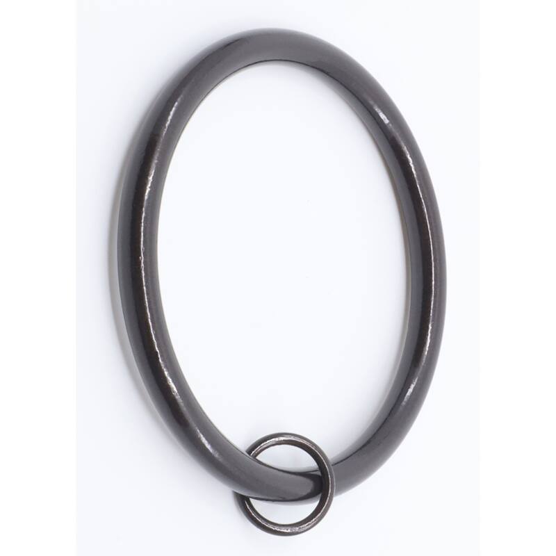 Meriville 2.5" Inner Diameter Metal Curtain Rings with Eyelets