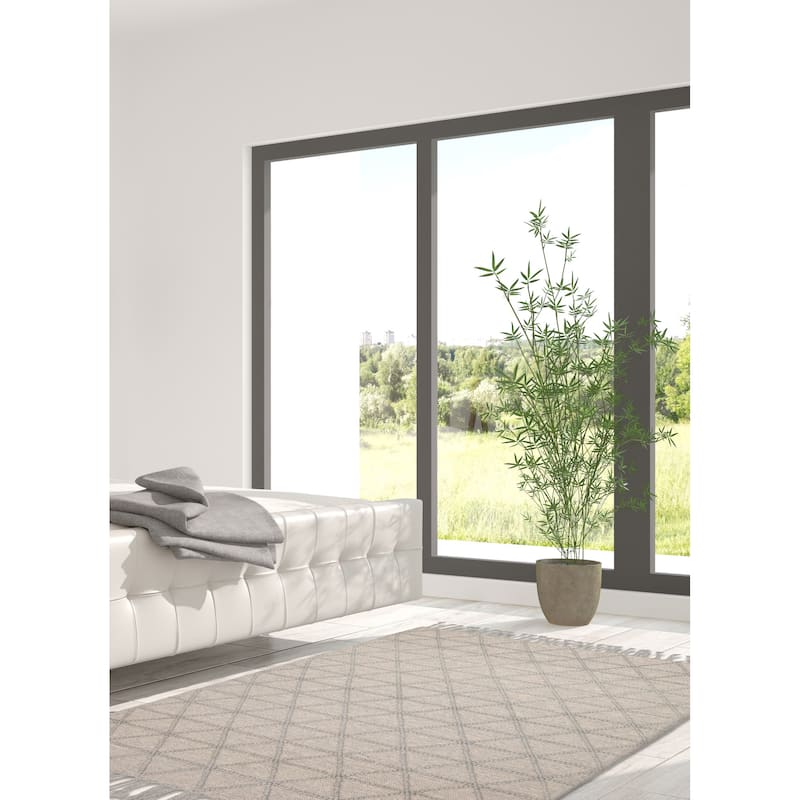 ECARPETGALLERY Braid weave Sienna Grey Wool Rug - 5'2 x 7'3