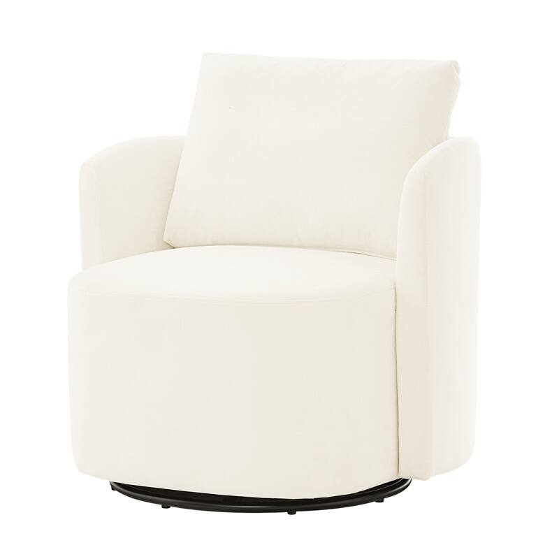 Armchair Barrel Chair with Cushioned Backrest and Soft Armrests, Swivel Chair Accent Chair Lounge Chair