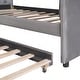 preview thumbnail 11 of 34, Twin Size Upholstered daybed with Trundle, Wood Slat Support,Maximized space
