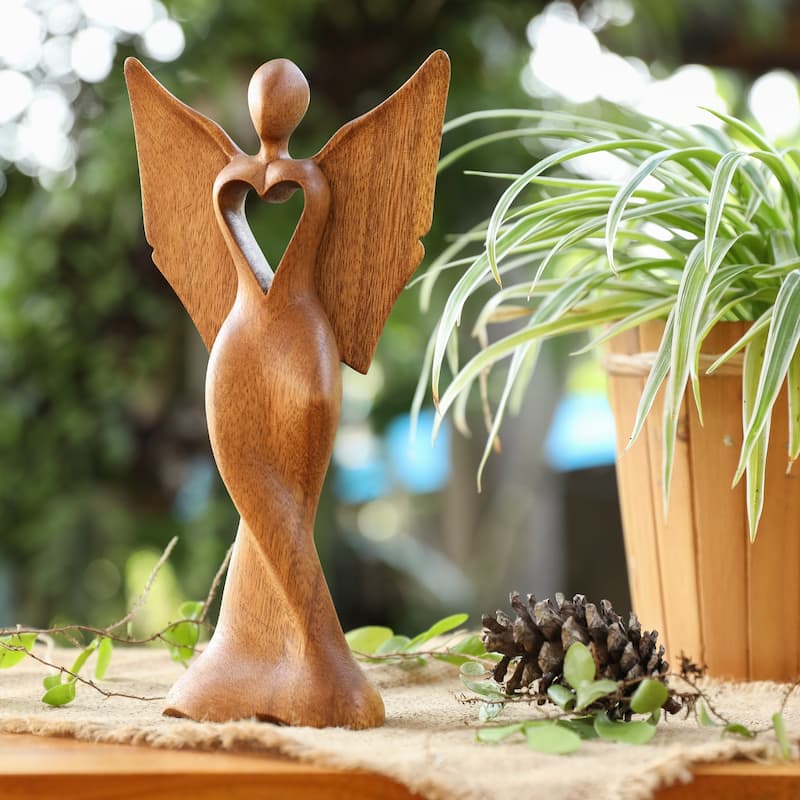Novica Handmade Celestial Protection Wood Sculpture