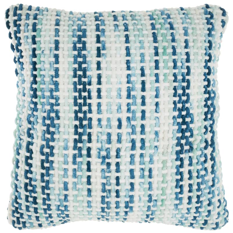 Mina Victory Life Styles Space Dye Basktweave 20" X 20" Indoor Throw Pillow