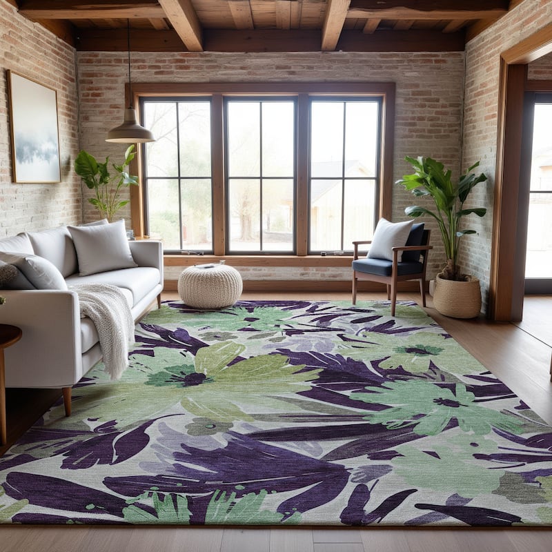 Premium Washable Super Soft Casual Floral Mayfield Rug
