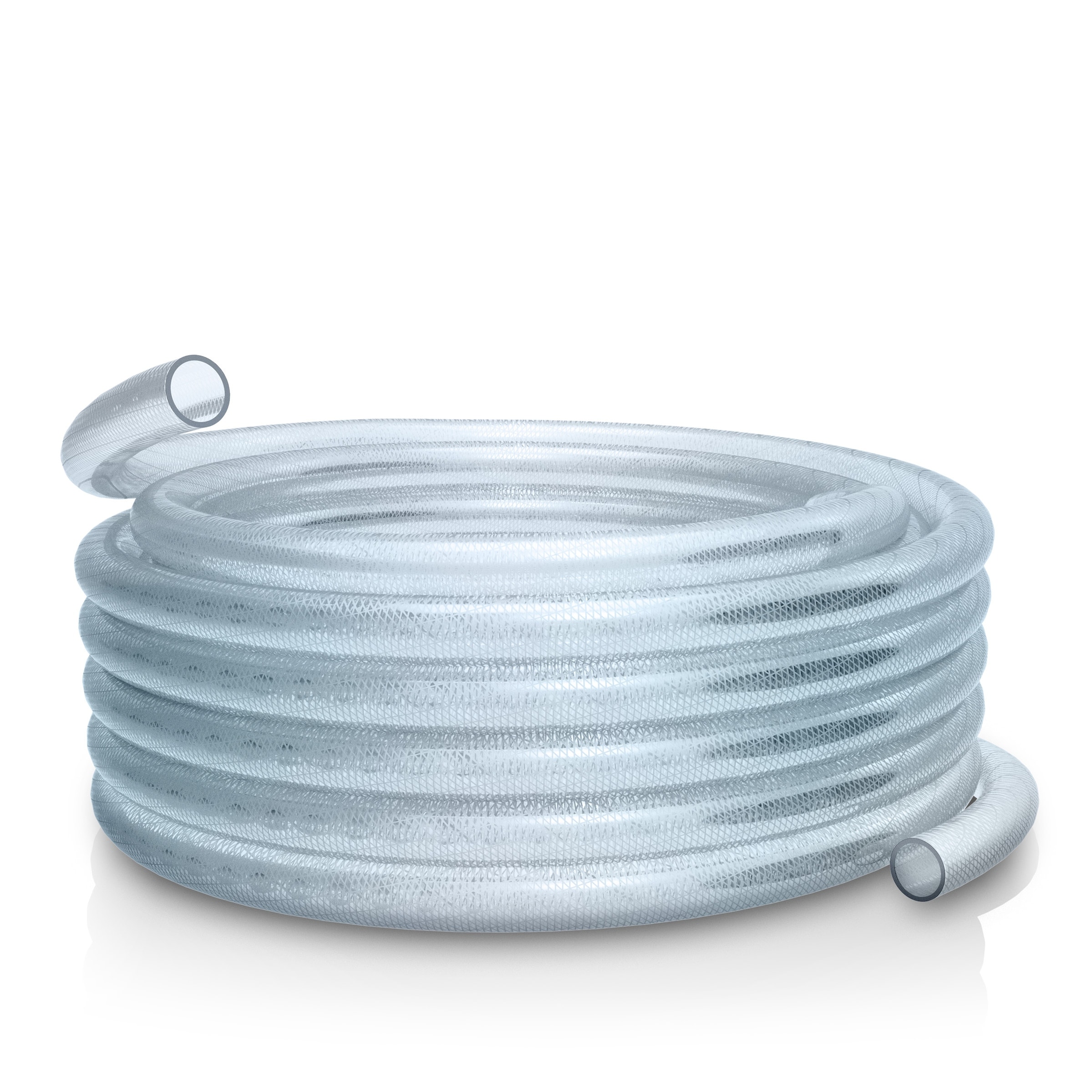 Alpine Corporation 100 Ft. Braided PVC Tubing with Inside Diameter for Ponds and Fountains, Clear