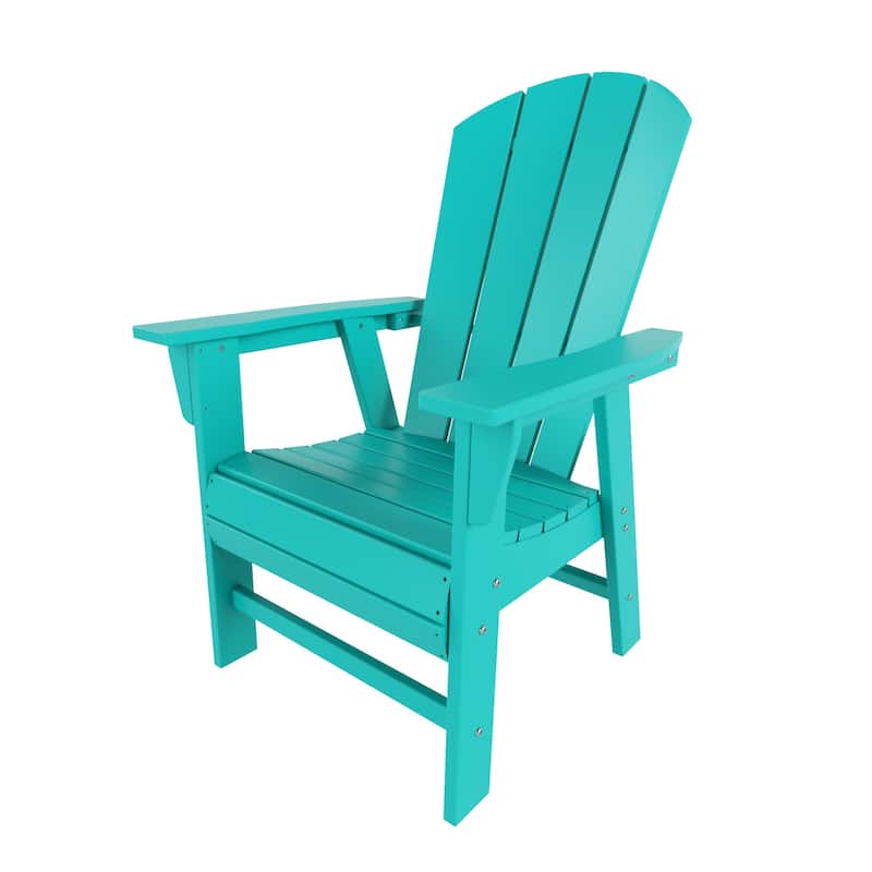 Laguna Hdpe All Weather Outdoor Patio Adirondack Dining Chair With Arms