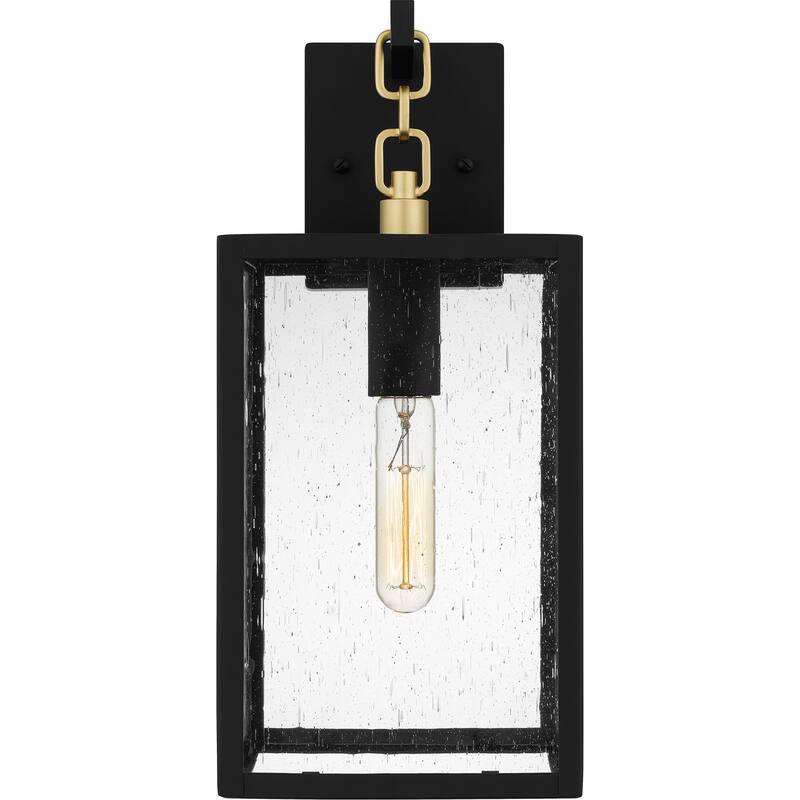 Anchorage 1-Light Matte Black Outdoor Wall Lantern