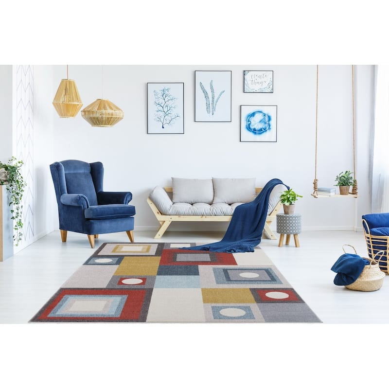 Multicolor Boho Rustic Area Rug Tapis Living Room