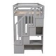 preview thumbnail 19 of 28, Twin size Loft Bed with Storage Drawers, Shelves and Stairs, White