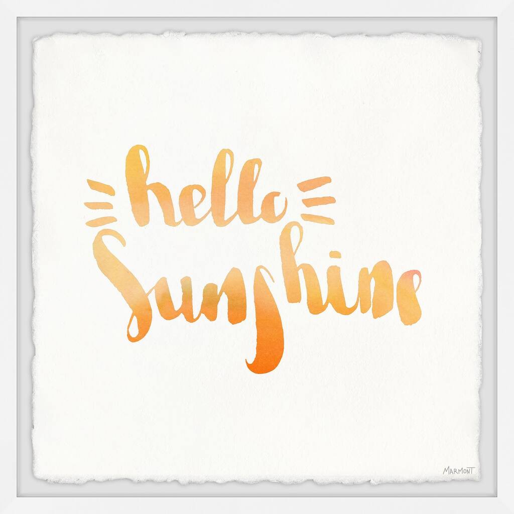 Hello Sunshine III Framed Wall Art, Elegant Home Touch - Sophisticated Artwork for Refined Décor
