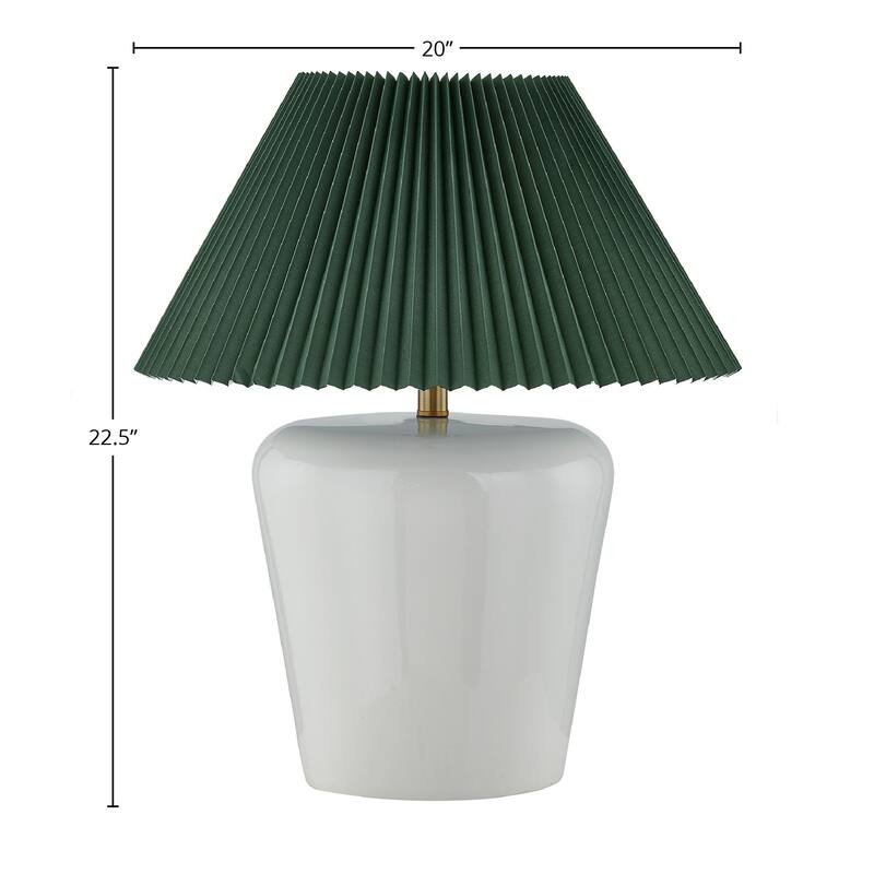 Junie 23" Table Lamp with Linen Shade, White