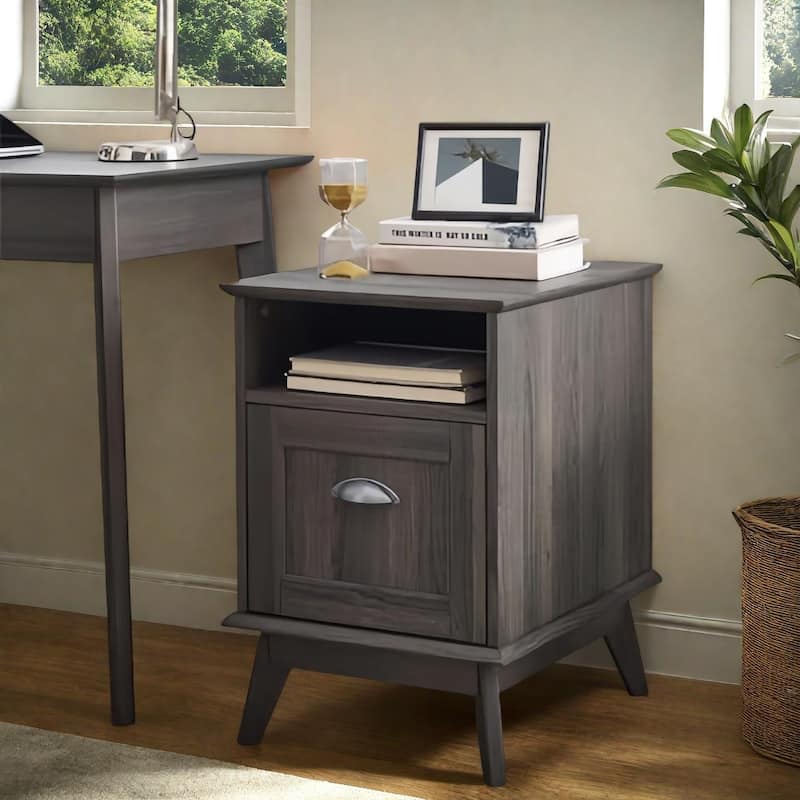Caffoz Wooden Home Office File Cabinet with Fully Extended Drawer