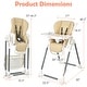 preview thumbnail 4 of 8, Babyjoy Foldable Baby High Chair w/ Double Removable Trays & Book - 30'' x 22.5'' x 40.5''