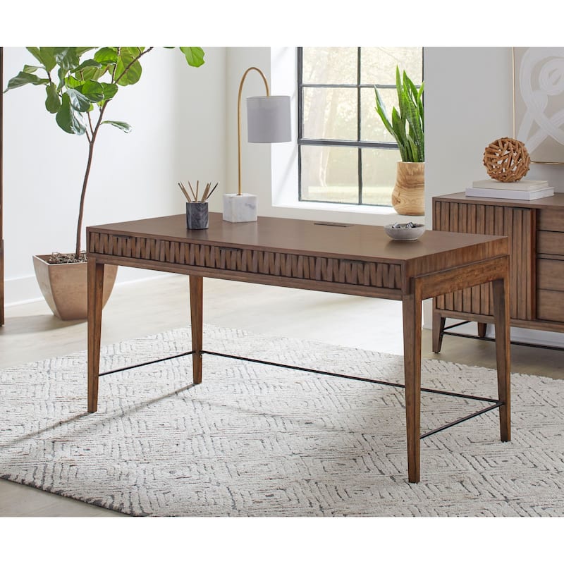 Mid-century Modern Writing Desk, Office Desk, Brown