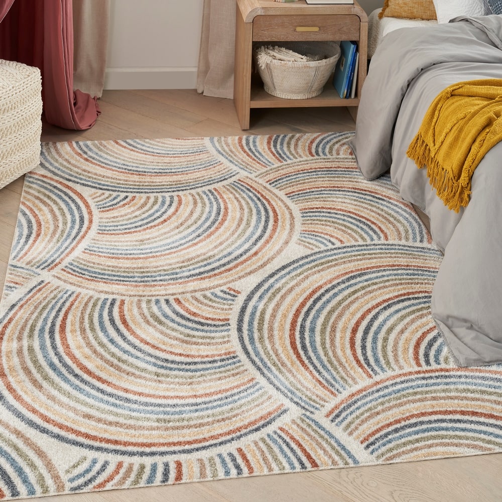 Nourison Astra Machine Washable All-over Design Area Rug