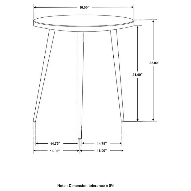 Acheson Round Marble Top Side Table Gold