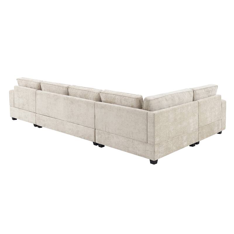 Merax 119*67" U Shaped Chenille Sectional Sofa